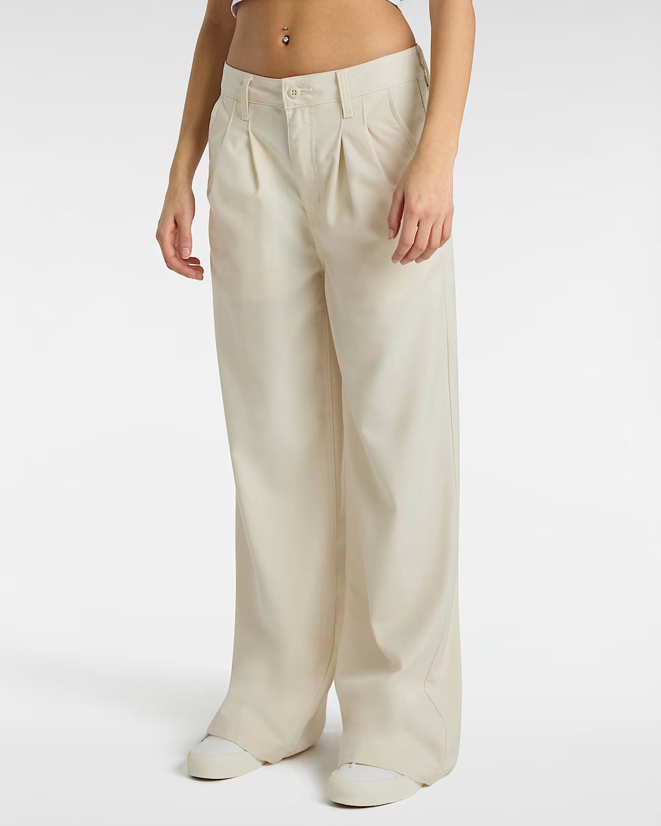 Pantalón Alder Relaxed Pleate Hueso 1