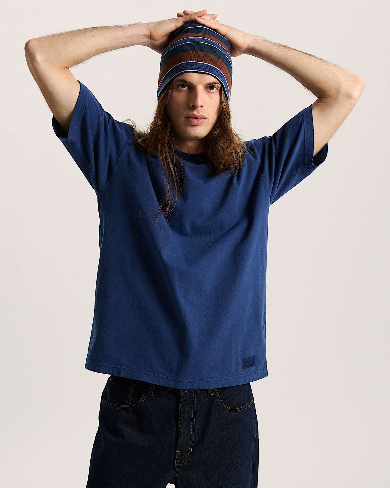 Camiseta Ss Loose Fit Tshirt Hombre Azul 3