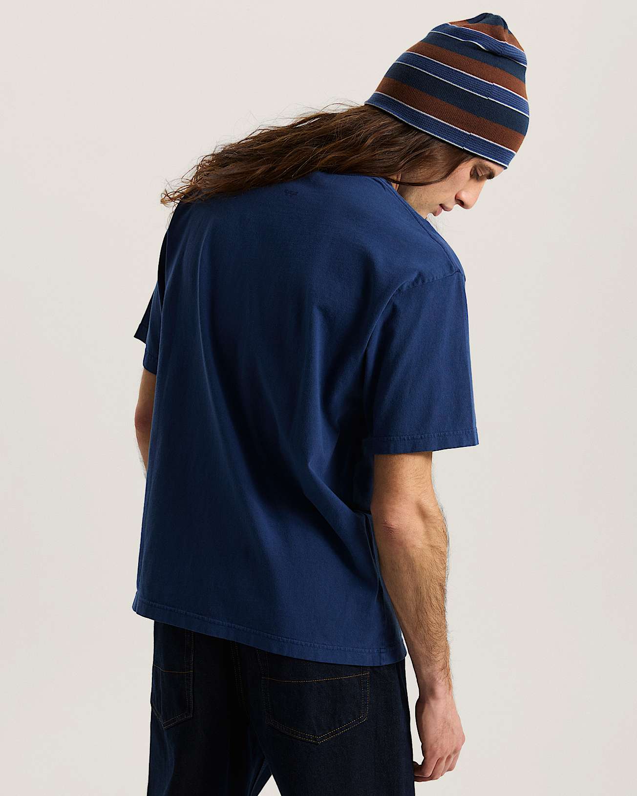 Camiseta Ss Loose Fit Tshirt Hombre Azul 4