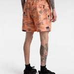 Shorts Primary Print Elastic Naranja 2