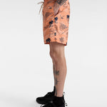 Shorts Primary Print Elastic Naranja 3
