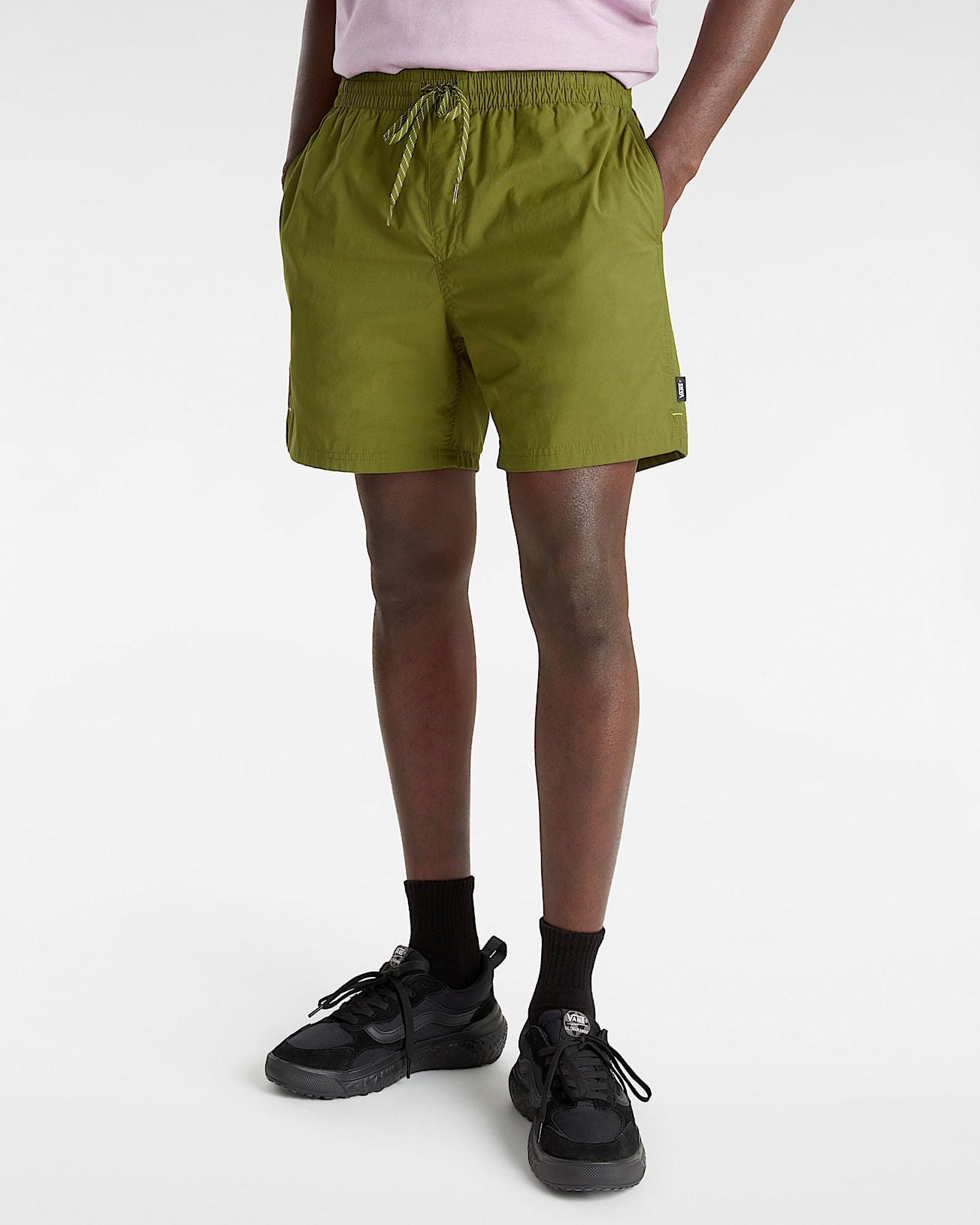 Short Primary Solid Elastic Verde 1