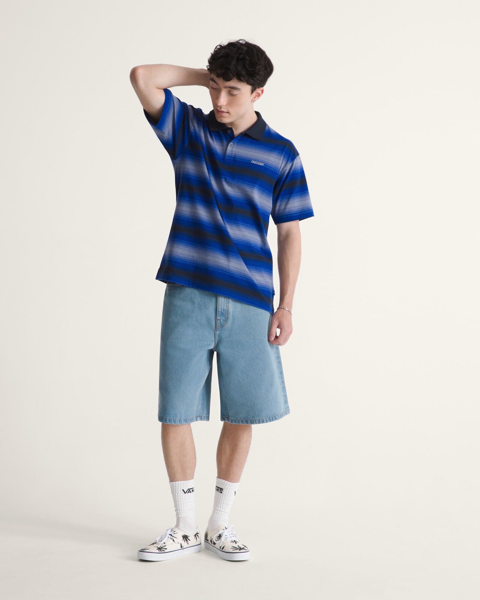 Short Check-5 Baggy Denim Azul 2