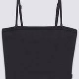 Crop Top Drew Rib Tube Top Negro 1