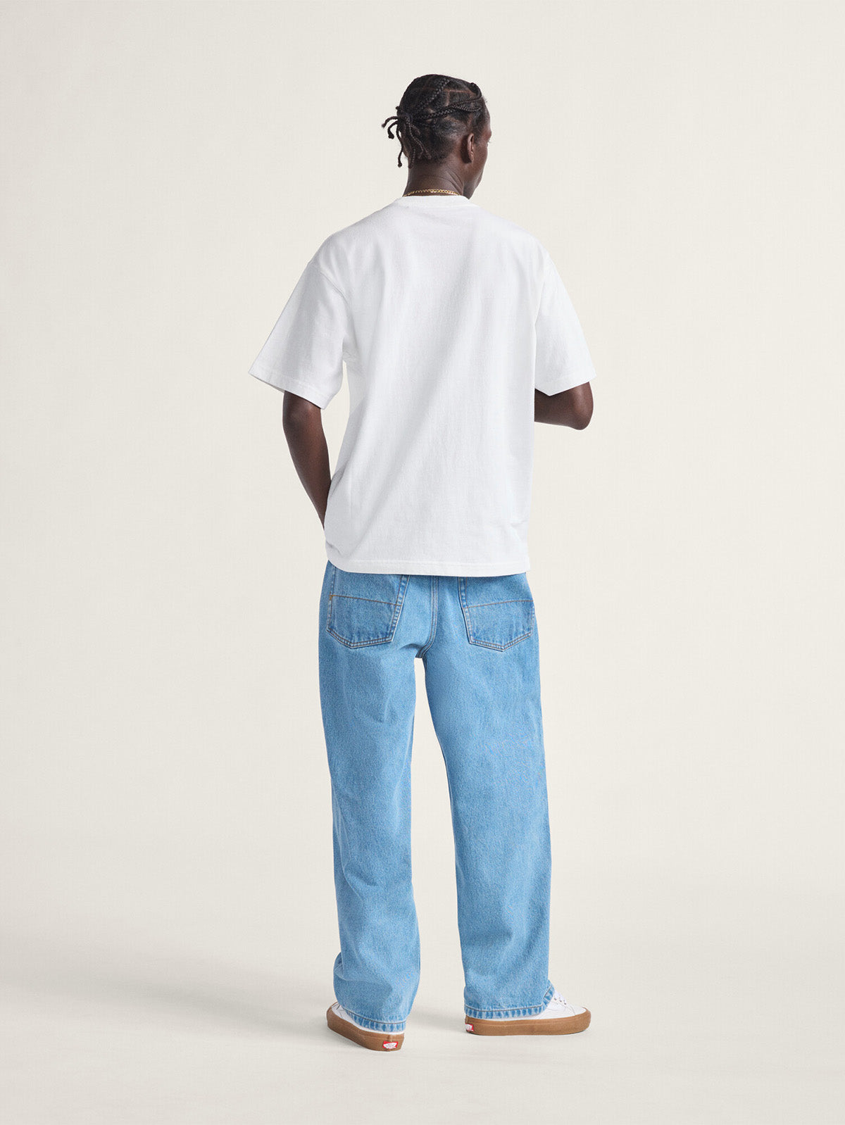 Pantalon Check-5 Baggy Denim Hombre Azul 3