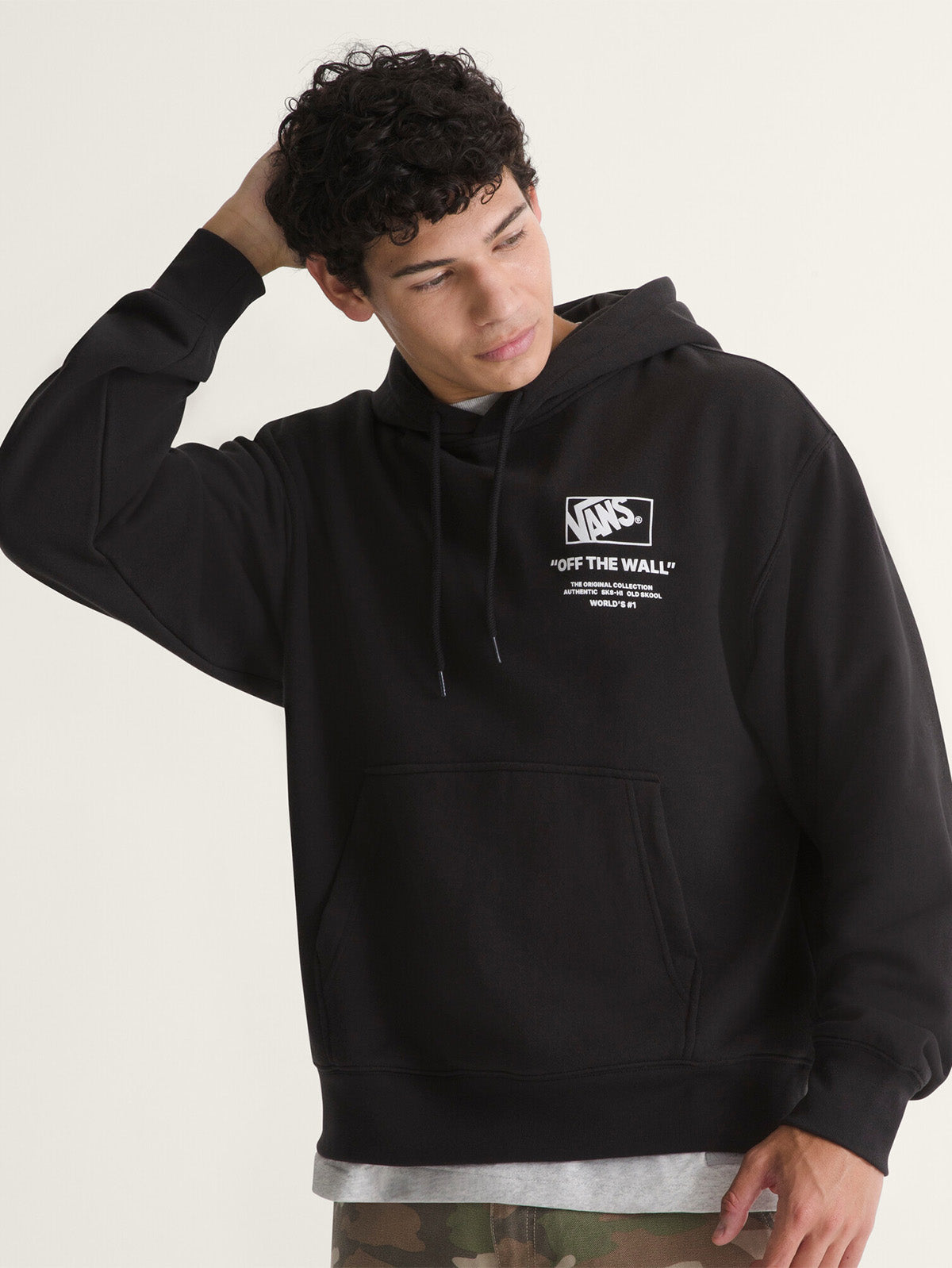 Buzo Stacked Hi Pullover Hombre Negro 1