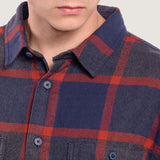 Camisa Larkspur Plaid Flannel Azul 3