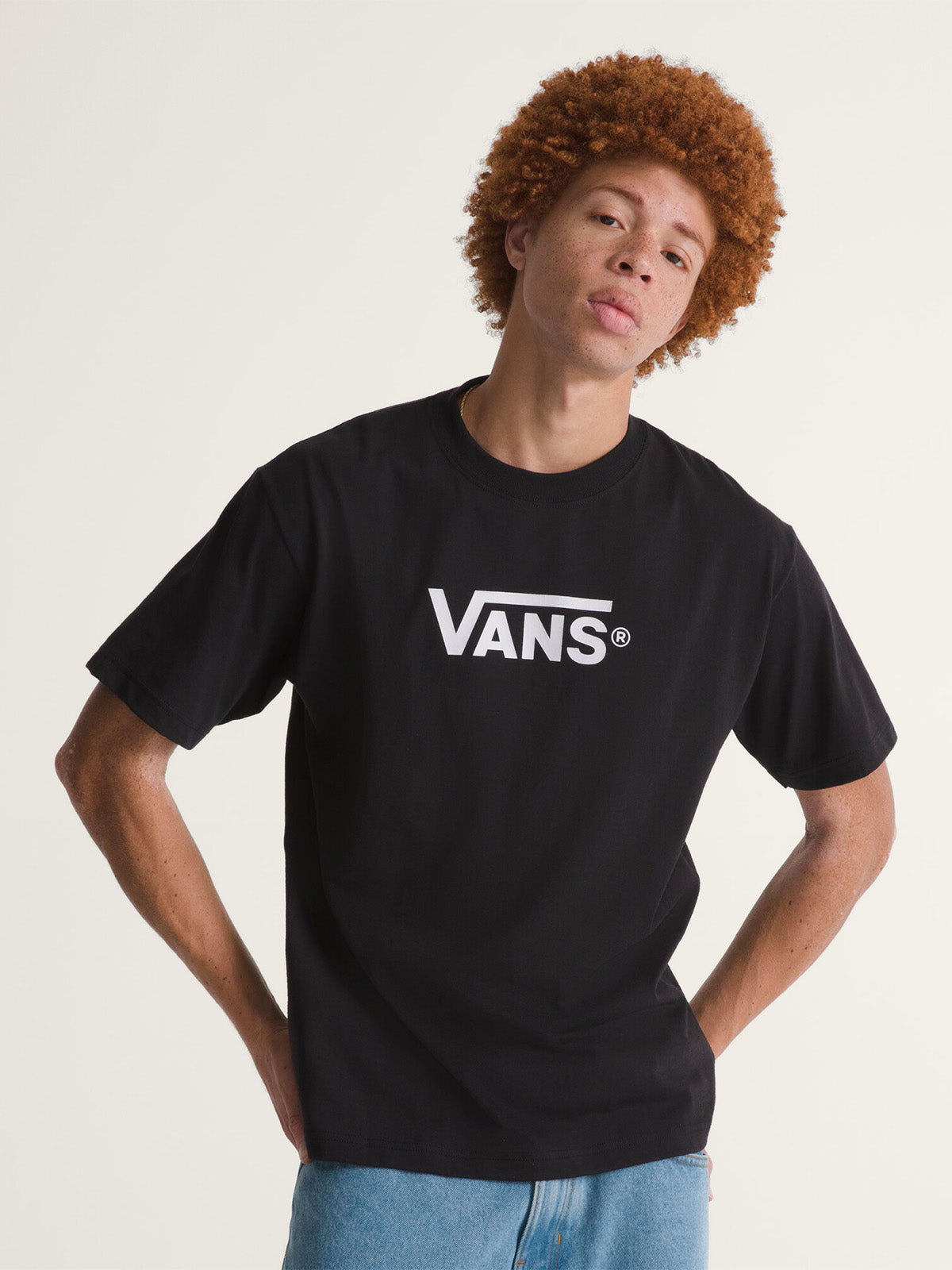 Camiseta New Vans Classic Ss Hombre Negro 1