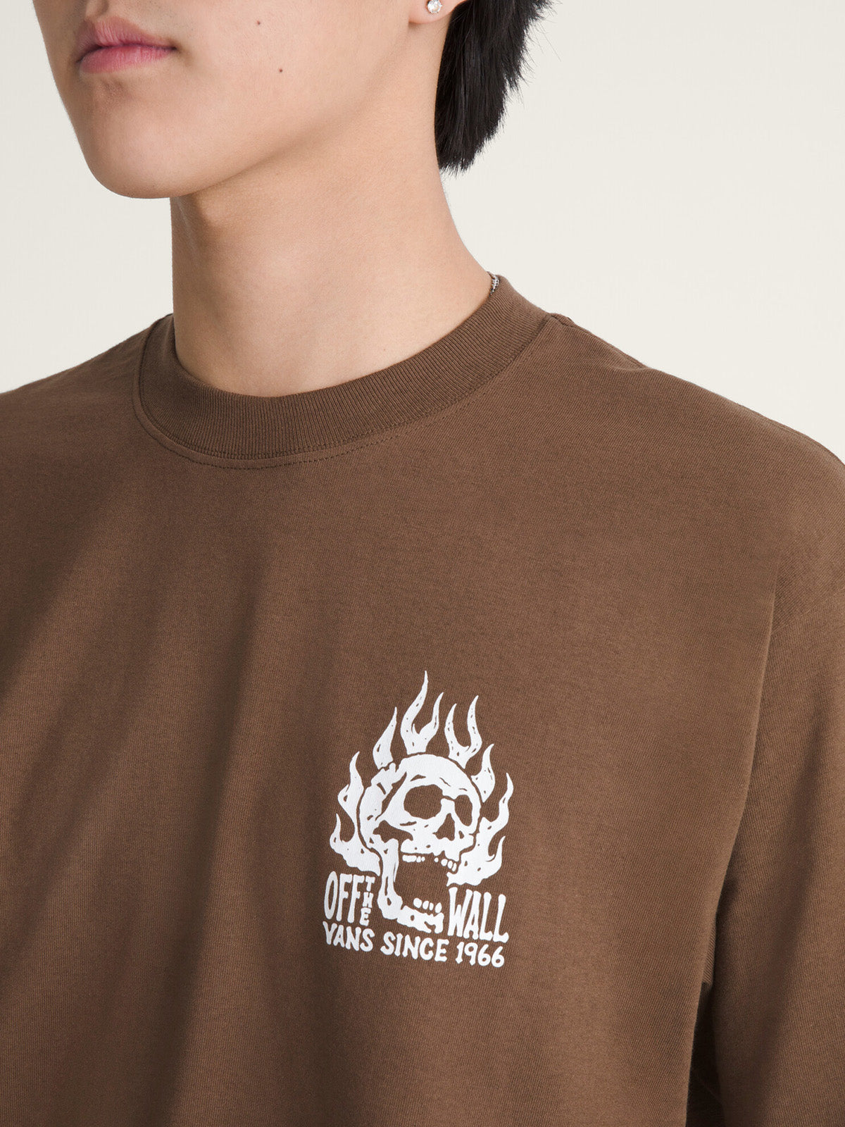 Camiseta Off The Wall Fever S Hombre Café 4