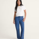 Pantalon Chore Mid Rise Straight Azul 4