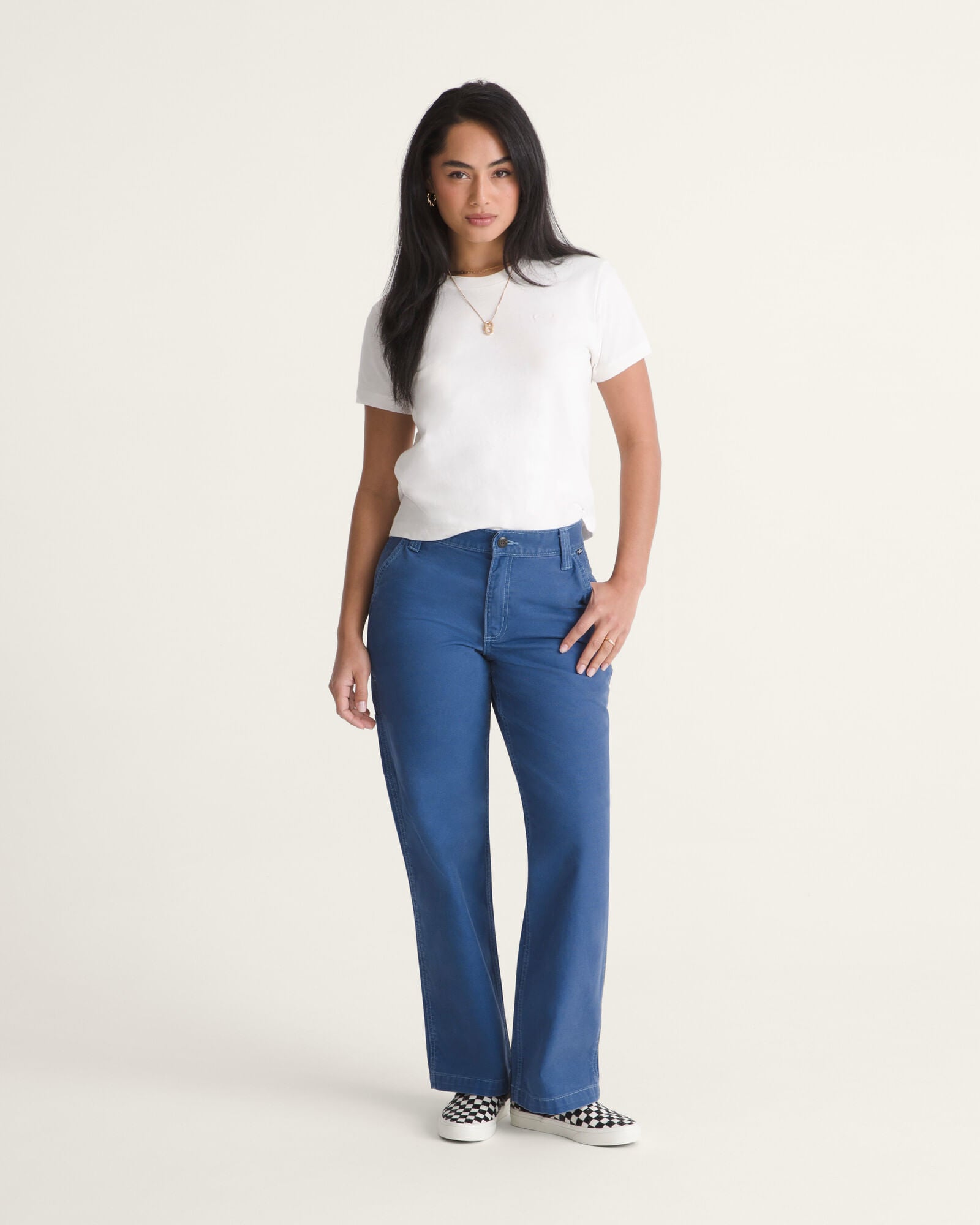 Pantalon Chore Mid Rise Straight Azul 4
