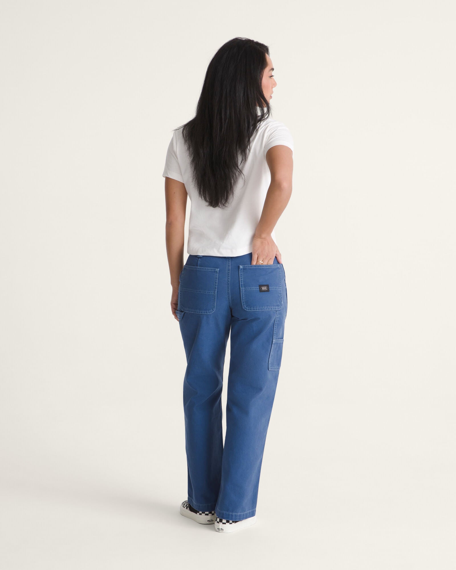 Pantalon Chore Mid Rise Straight Azul 3