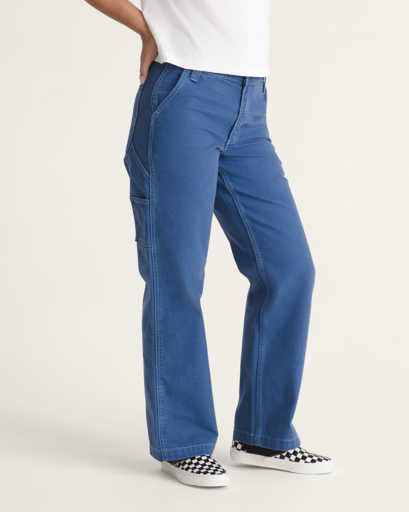 Pantalon Chore Mid Rise Straight Azul 2