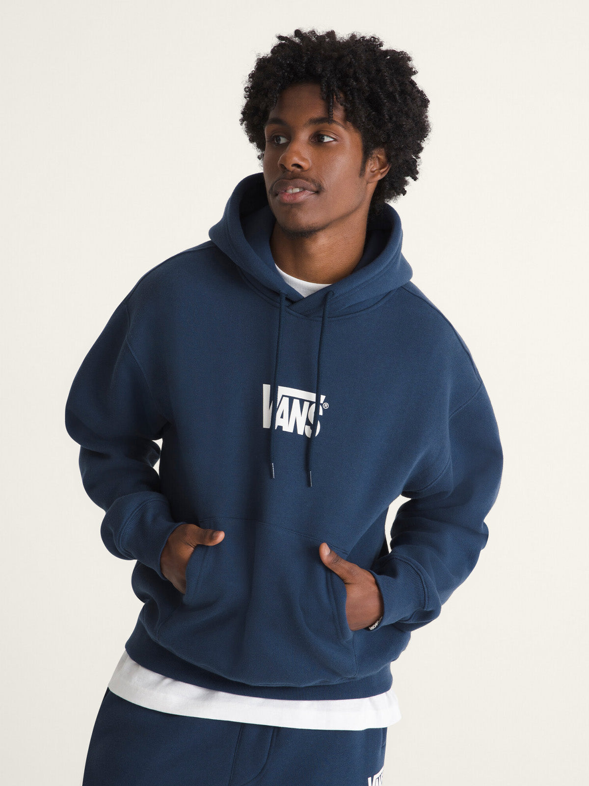 Saco Hoodie Stretch Logo Azul 2