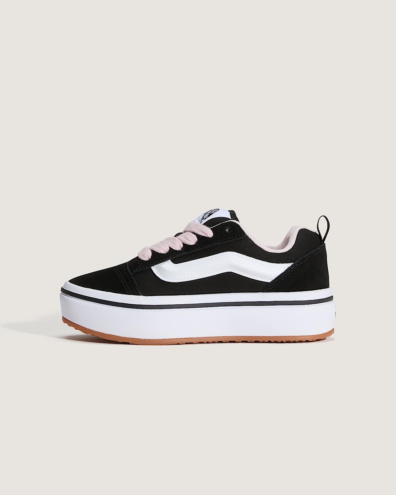 Tenis Knu-Skool Niño Con Plataforma Café 1